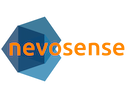 Nevosense Logo made by blue symbol behind orange nevosense text